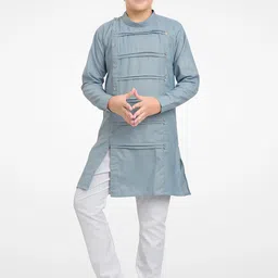 Jeetethnics Boys Grey & White Kurta with Pyjamas-picture-42