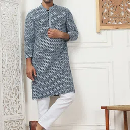 Anouk Men Embroidered Regular Sequinned Kurta with Pyjamas-42