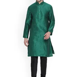 ROYAL KURTA Men Dupion Silk Kurta with Pyjamas-image-94