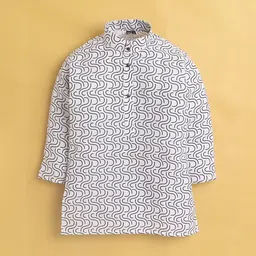 Jeetethnics Boys Printed Mandarin Collar Regular Kurta With Pyjamas image 5