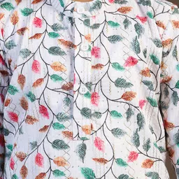 BAESD Boys Ethnic Motifs Printed Regular Kurta with Pyjamas image 5