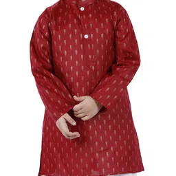 BAESD Boys Ethnic Motifs Printed Regular Kurta with Pyjamas image 2