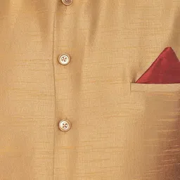 DEYANN Plus Size Regular Dupion Silk Kurta With Pyjamas & Nehru Jacket image 2