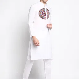 DEVOILER Ethnic Motifs Printed Regular Kurta With Pyjamas image 5