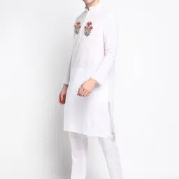 DEVOILER Men Ethnic Motifs Printed Kurta with Pyjamas image 4