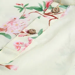 VASTRAMAY Boys Floral Printed Kurta With Pyjamas & Nehru Jacket image 5