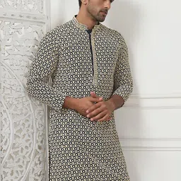 Anouk Men Embroidered Regular Sequinned Kurta with Pyjamas image 5