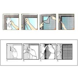 Anaya Mosquito Net 120 GSM Insect Net, FIBREGLASS Grey, 6x4 ft Window Mosquito Mesh Stitched Net Screen with Hook & Loop Tape and Polyester Edge Fabric, 182x120cm (NEW-DIV-199) image 3