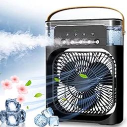 enfogo (Lifetime Manufacturing Defect Warranty) Portable Air Conditioner Fan. Perfect for shops,offices this USB-powered mini AC is a desk fan,portable humidifier_Multicolor image 1