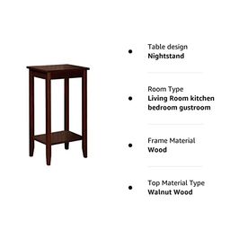 umark Multipurpose Sheesham Wood Side Table with Lower Shelf for Home Decor Living Room Single Table Tall and Table Walnut Finish (Dark Brown) image 4