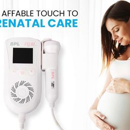 BPL Medical Technologies FD-02 Fetal Doppler Smart Noise Reduction & Heartbeat Detection Machine with in-Built Speaker for Home and Clinic Use - White image 4