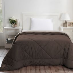 MASPAR Brown Printed 210 GSM Single Bed Quilt-53