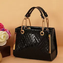 FABBHUE Textured Synthetic Leather Structured Handheld Bag-49