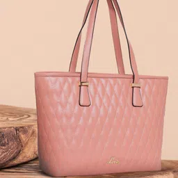 Lavie Pink PU Structured Shoulder Bag with Quilted-17