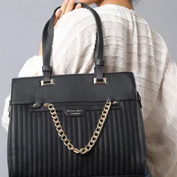 Diana Korr Striped PU Structured Handheld Bag-57