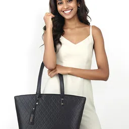 Toteteca Textured Oversized Quilted Structured Shoulder Bag-14