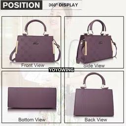 YOYOWING Textured Structured Handheld Bag image 4