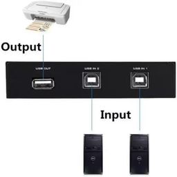 alrito Printer Sharing Switch, 2-Port USB 2.0 Switch Adapter PC Sharing Switch Box for PC Computer Scanner Printers Projector Camera and Keyboard image 3