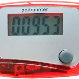 jowxsx Portable Counter Mini Digital LCD Pedometer Sports Walking Running Step Counter Meter Walking Distance Miles, Daily Target Monitor, Exercise Time, Calorie Counter Red image 1