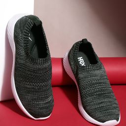 HRX by Hrithik Roshan Women Black & Charcoal Grey Walk Ride Running Shoes-5