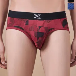 Masch Sports Pack Of 3 Printed Antimicrobial Basic Briefs BRF-3-PRT-EI-RED-ET-BLK-BLU-image-86