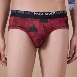 Masch Sports Pack Of 3 Printed Antimicrobial Basic Briefs BRF-3-PRT-ET-RED-BLU-GRY-image-89