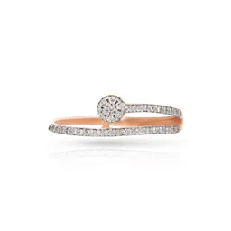 BHIMA 18K BIS Hallmark 750 Purity Rose Gold Layered Halo Diamond Ring-image-24