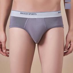 Masch Sports Pack Of 3 Low Rise Basic Briefs BRF-3-SOL-ET-GRY-GRY-GRY-picture-7