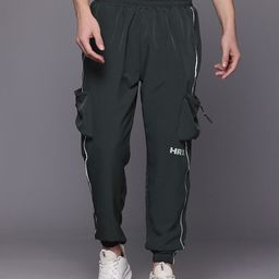 HRX by Hrithik Roshan Men Brand Logo Print Detail Mid-Rise Rapid-Dry Training Joggers-picture-8