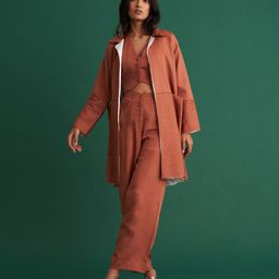 SHIBUI Notched Lapel Long Sleeves Single-Breasted Longline Reversible Blazer-picture-19