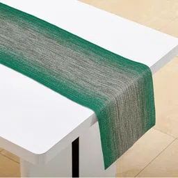 Home Centre Green & Grey Abstract Printed Rectangular Table Runner-64