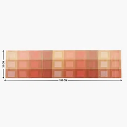 Home Centre Red & Cream Geometric Printed Rectangular Table Runner image 5