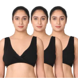 Morph Maternity Pack Of 3 Sleep Nursing Bras - Black-picture-1