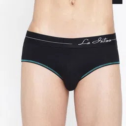 La Intimo Pack of 2 Anti Microbial Outer Elastic Briefs LIBR040B-picture-2