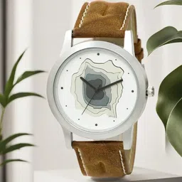 LOREM Men Cream-Coloured Analogue Watch LR09-8