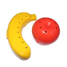 MORVIX Apple & Banana Case Combo – Set of 2 Durable, Reusable Plastic Fruit Storage Holders – Protective Hard Shell Box for Keeping Fruits Fresh and Intact – Ideal for School Lunches,banana box image 1