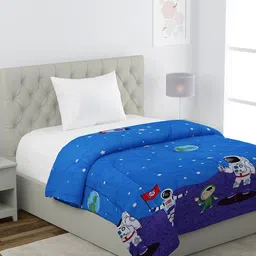 HOSTA HOMES Multi Cartoon Characters Heavy Winter 210 GSM Single Bed Comforter-image-1