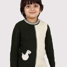 JoE Hazel Boys Colourblocked Acrylic Pullover-picture-54