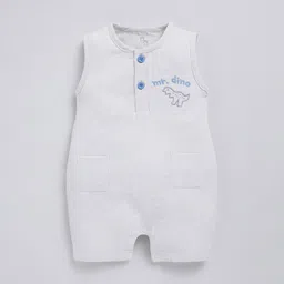 BABY GO Infant Boys Round Neck Sleeveless Pure Cotton Romper-image-70