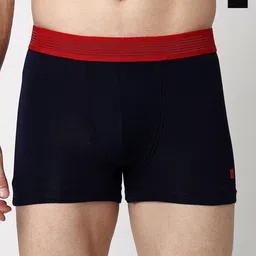 UnderJeans by Spykar Pack Of 2 Mid-Rise Trunks UJNTPTC002NAVYBLACKGREY-picture-46