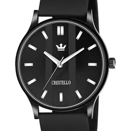 CRESTELLO Men Black Brass Dial & Black Straps Analogue Watch CR-BK014-47