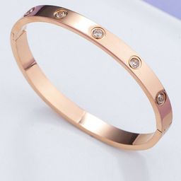 Designs By Jewels Galaxy Women American Diamond Rose Gold-Plated Bangle-Style Bracelet-image-25