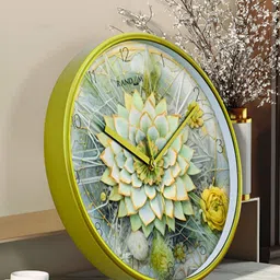 RANDOM Green & White Printed Contemporary Wall Clock-image-99