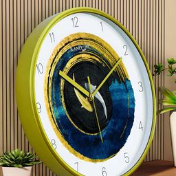 RANDOM Green & White Printed Contemporary Wall Clock-image-60