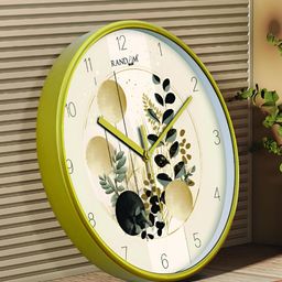 RANDOM Green & White Printed Contemporary Wall Clock-54
