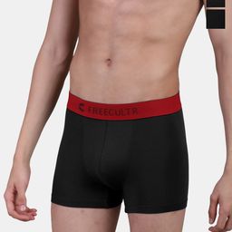 FREECULTR Pack of 3 Anti Bacterial Micro Modal Airsoft Trunks FC-L-T-RBLK-RBLK-RBLK-03-image-91