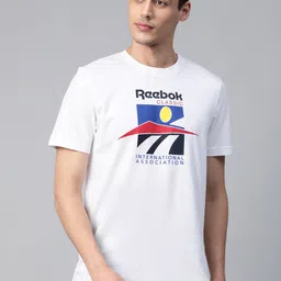 Reebok Classic Unisex White International Sports Printed Pure Cotton T-shirt-picture-28
