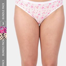 Amour Secret Women Pack Of 3 Printed Anti-Bacterial Bikini Briefs-image-91
