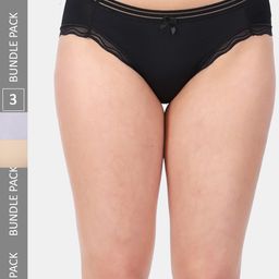 Amour Secret Pack Of 3 Anti-Bacterial Mid-Rise Bikini Briefs-image-40
