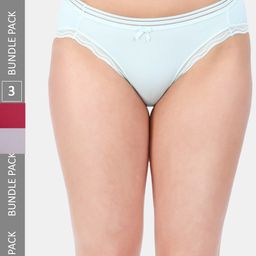 Amour Secret Women Pack Of 3 Mid Rise Anti-Bacterial Bikini Briefs-picture-17